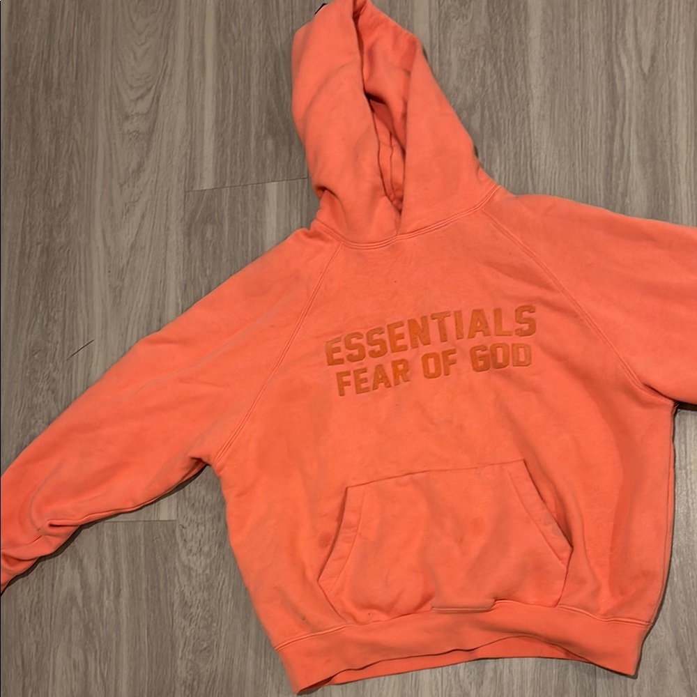 Essentials Orange Sweater with Tone-on-Tone Design